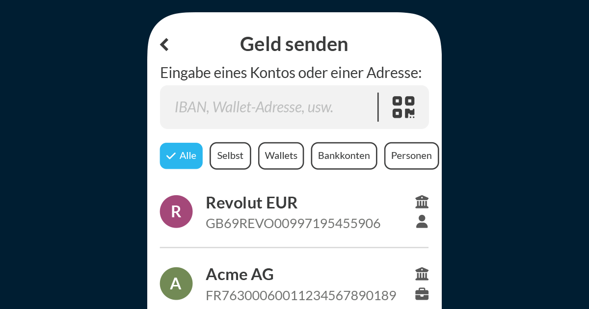 Mt Pelerin Bridge Wallet - Gelder senden