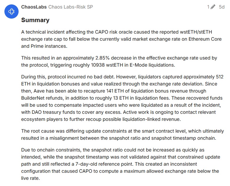 Illustration 17 – Oracle glitch triggers $27M in Aave liquidations