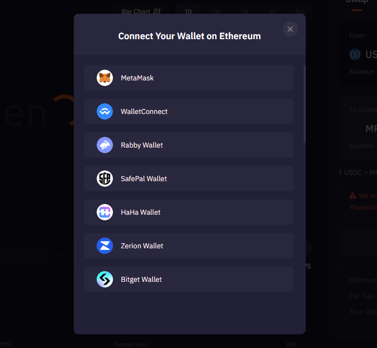Website Wallet-Verbindung Website Wallet-Verbindung