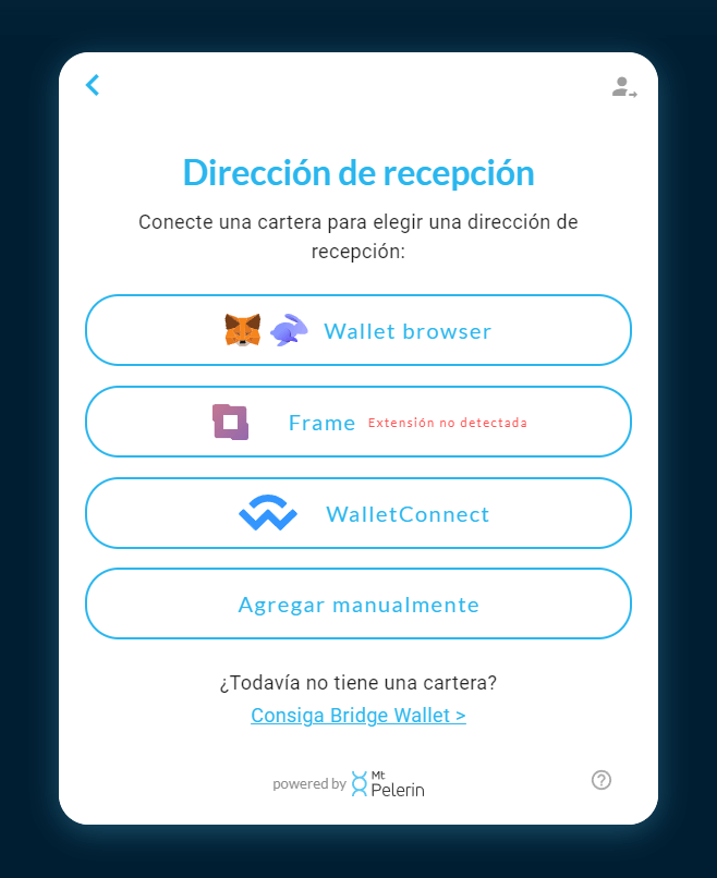 Widget Mt Pelerin address validation