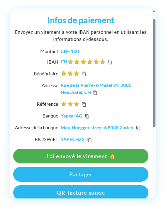 Widget Mt Pelerin - Virement bancaire